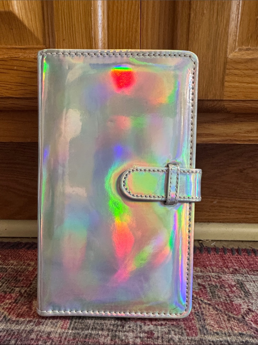Holographic Silver Instax Mini Photo Album with Closure